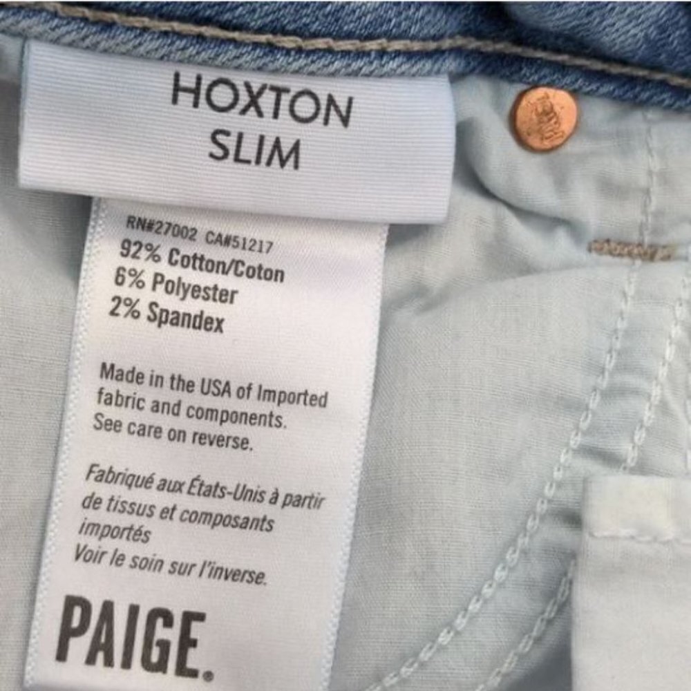 Paige Hoxton High Rise‎ Button Slim Leg Jean size 28 - Picture 4 of 4